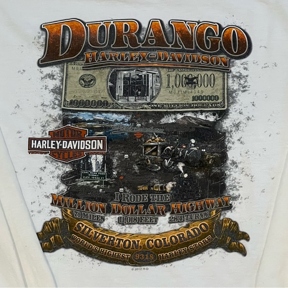 Durango Harley Davidson long sleeve t-shirt large Silverton Colorado - Picture 5 of 6